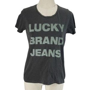 Lucky Brand Jeans Charcoal Gray Short‎ Sleeve Tee shIrt